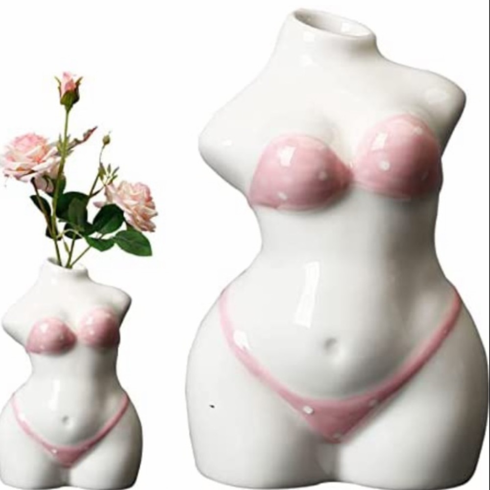Woman Body Art Sculpture Vase